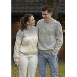 Viking´s mönsterkatalog 2502. Dam, herr tröjor stickade i Viking Wool