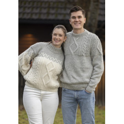 Viking´s mönsterkatalog 2502. Dam, herr tröjor stickade i Viking Wool